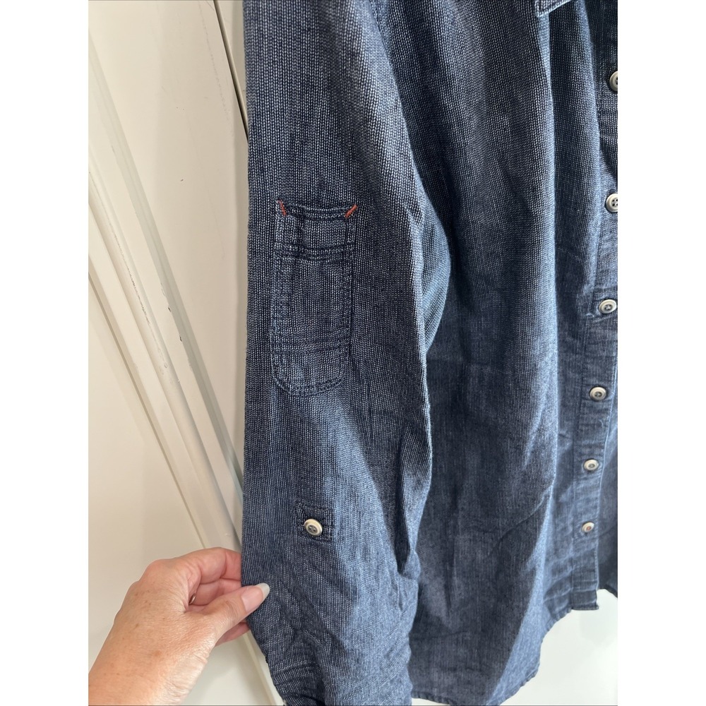 Dovetail Workwear Women's Givens Work Shirt Button Up Size XL Blue Utility - Picture 2 of 7